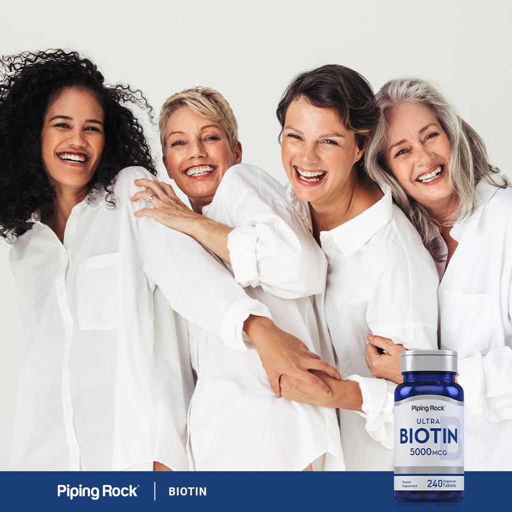 Piping Rock Biotin 5000mcg - 240 Tablets - image 6