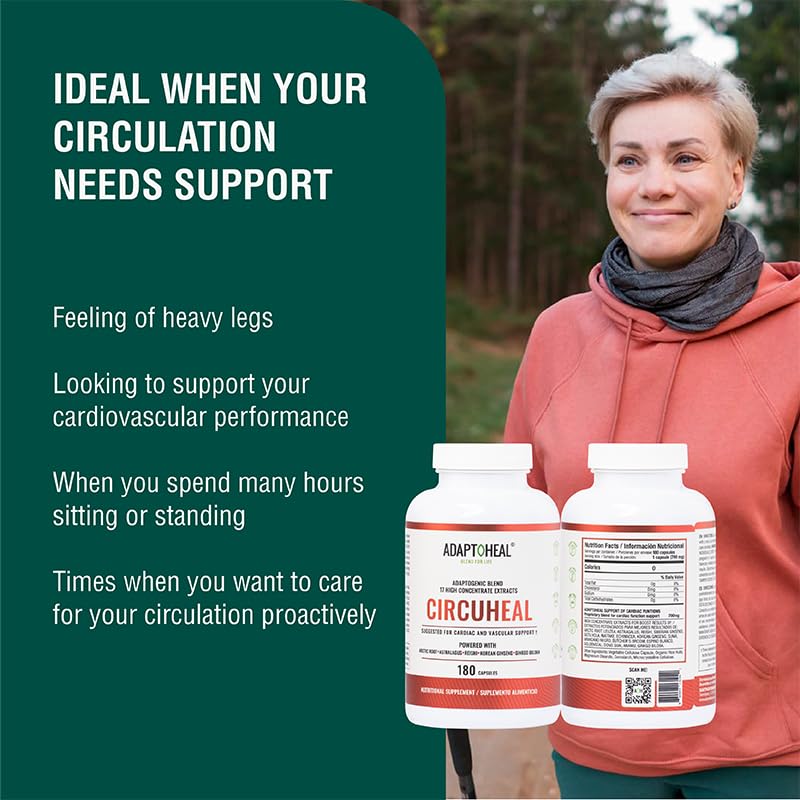 ADAPTOHEAL Circuheal Circulatory Support Ginkgo Astragalus - 180 Capsules - image 4