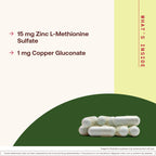 Jarrow Formulas Zinc Balance 15 mg with Copper - 100 Capsules - image 3