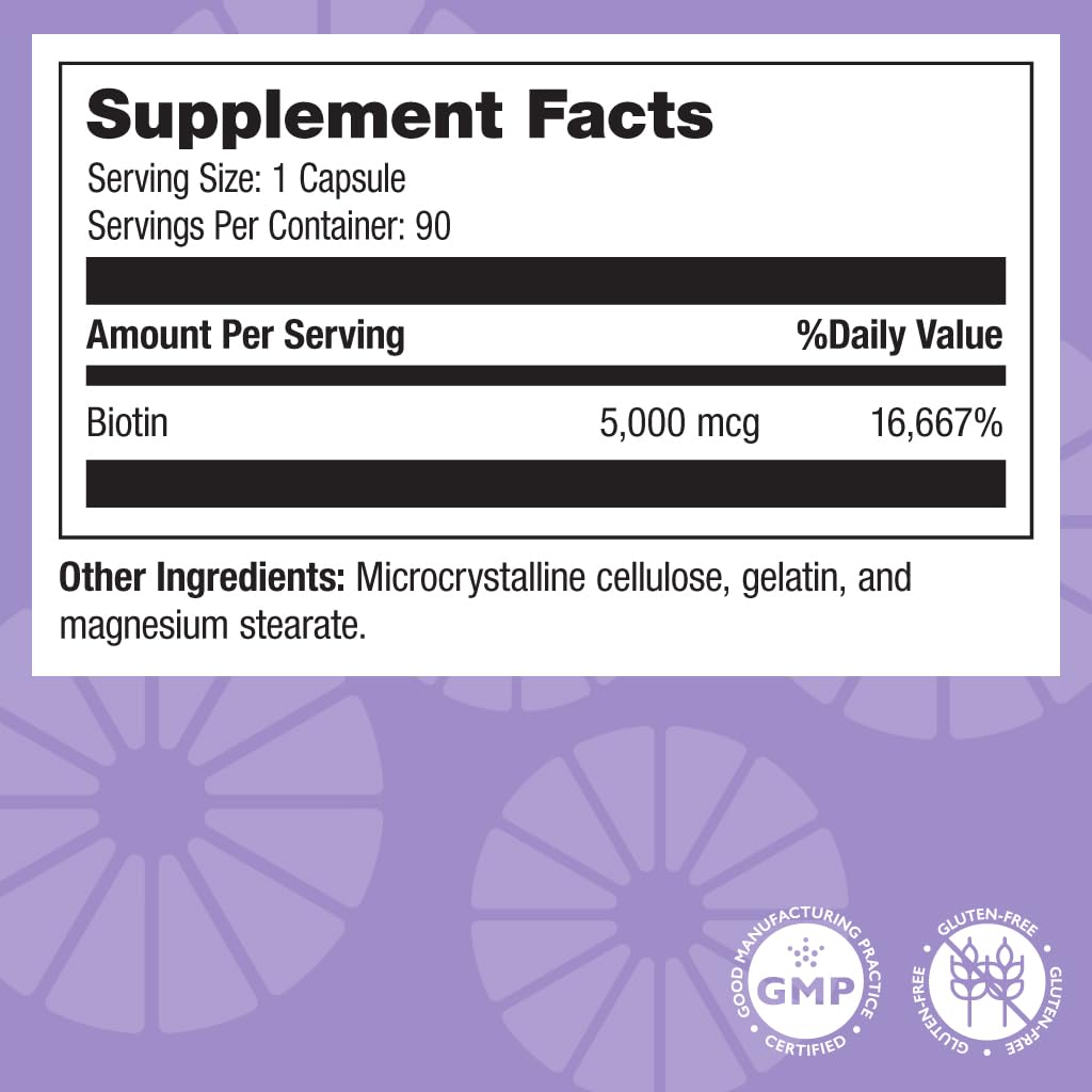 Celebrate Biotin 5,000 mcg - 90 Capsules - image 3