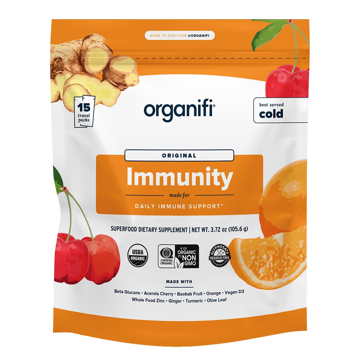 Organifi Immunity Organic Superfood Powder - 14 Packets