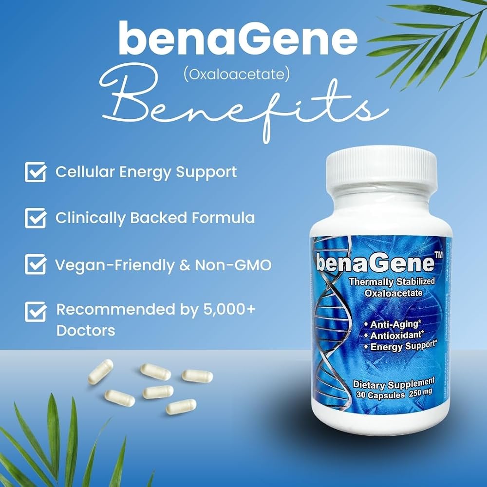 Benagene Oxaloacetate Supplement for Cellular Energy - 30 Capsules - image 2