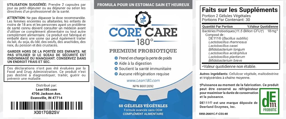 Lean 180 Core Care 180 Probiotic for Digestion - 30 Day Supply - image 5