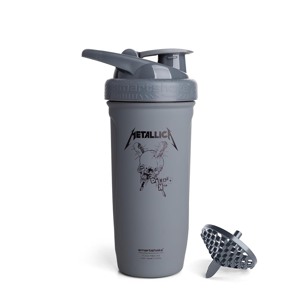 Smartshake Rockband Reforce Stainless Steel Protein Shaker Bottle - 900 ml