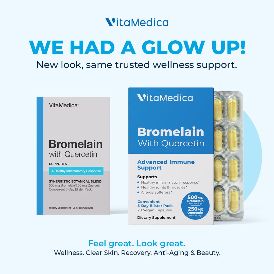 VitaMedica Bromelain & Quercetin Supplement - 20 Capsules - image 2