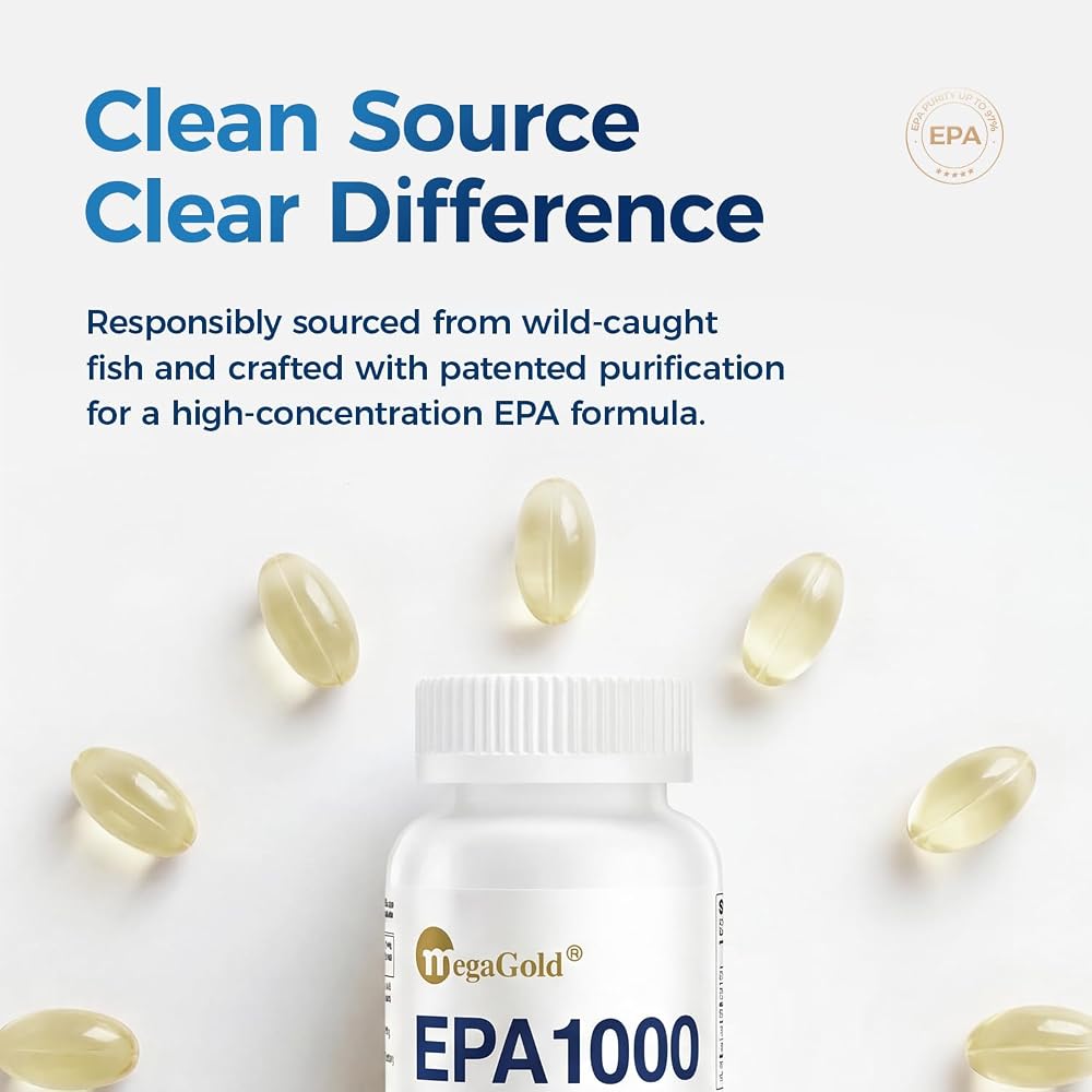 MegaGold EPA1000 Omega 3 Fish Oil, EPA Supplement
