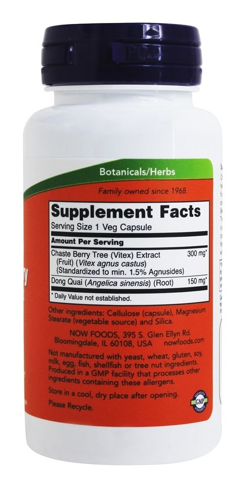 NOW Foods Vitex Extract Chaste Berry for Women's Health - 90 Capsules - image 2