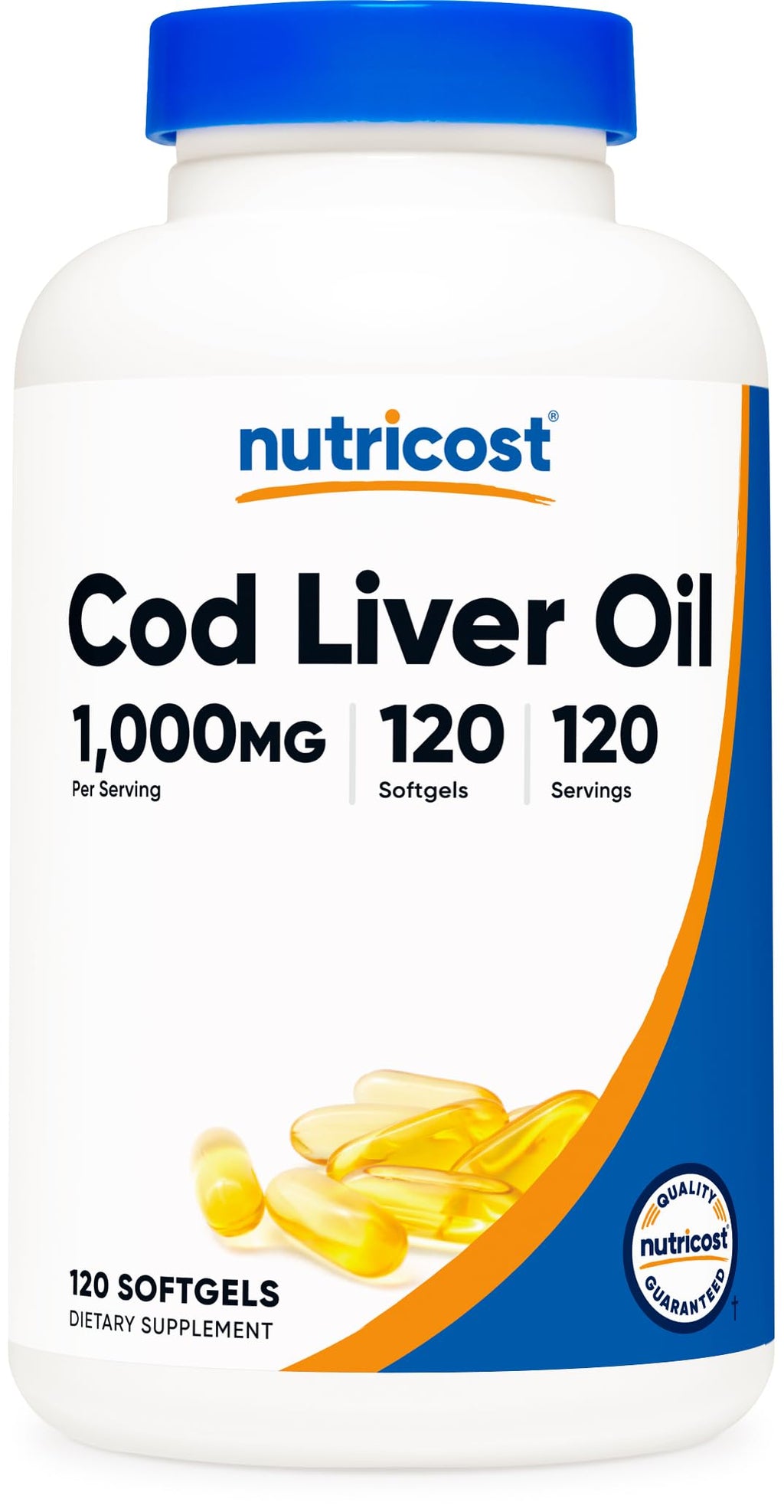 Nutricost Cod Liver Oil 1000mg - 120 Softgels
