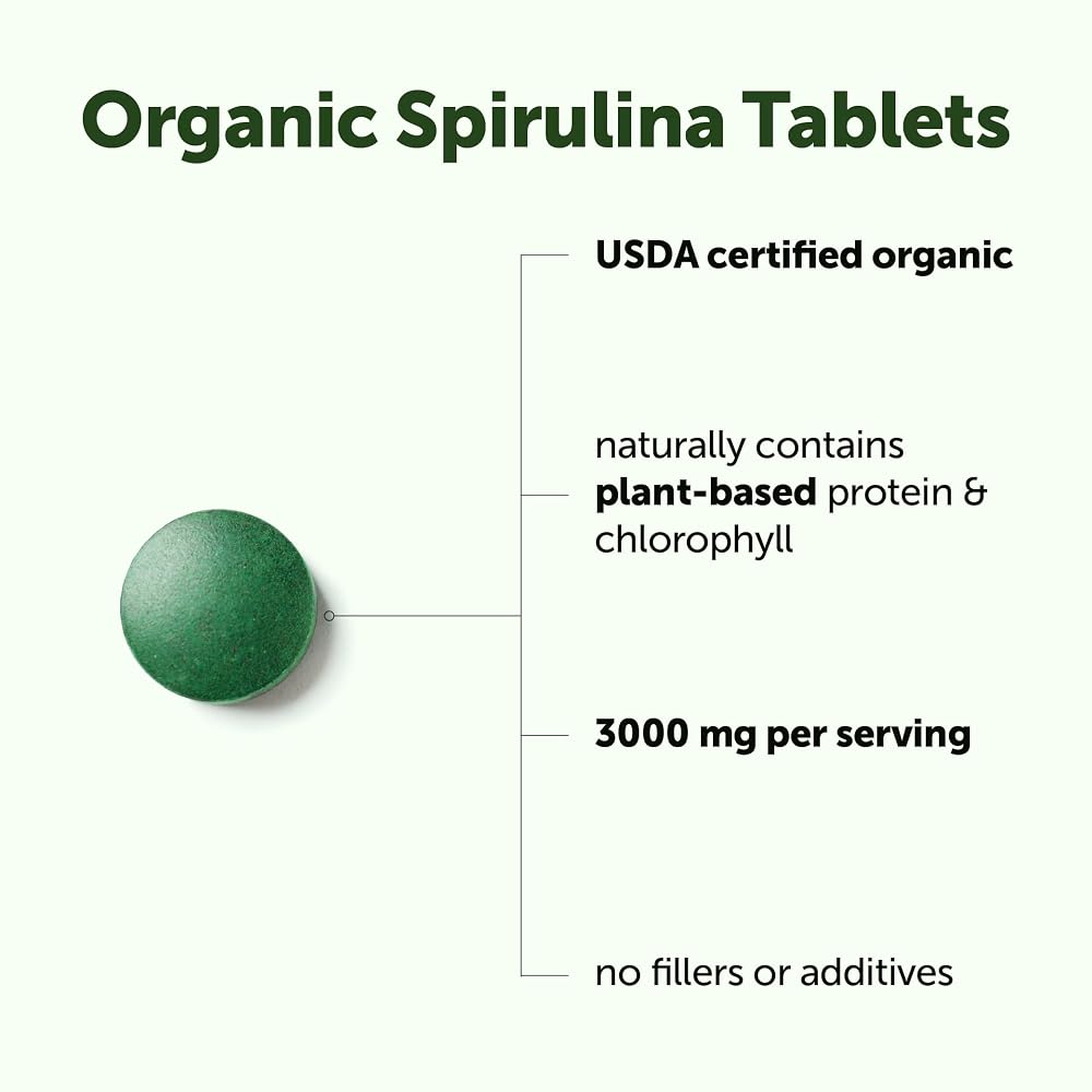 Micro Ingredients Organic Spirulina Supplement - 720 Tablets - image 3