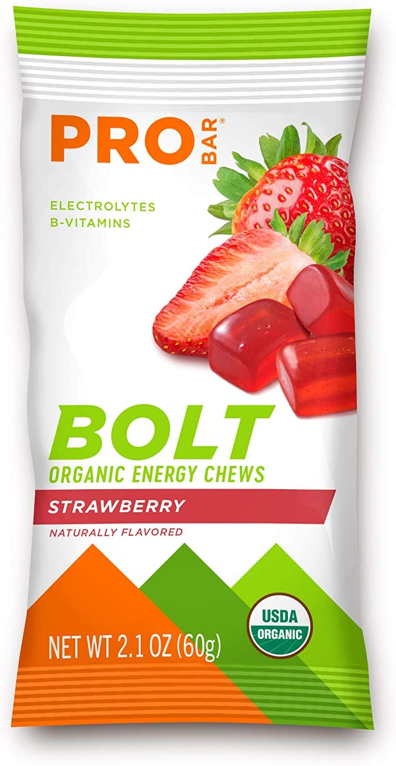 PROBAR Bolt Organic Energy Chews Strawberry - 9 Count