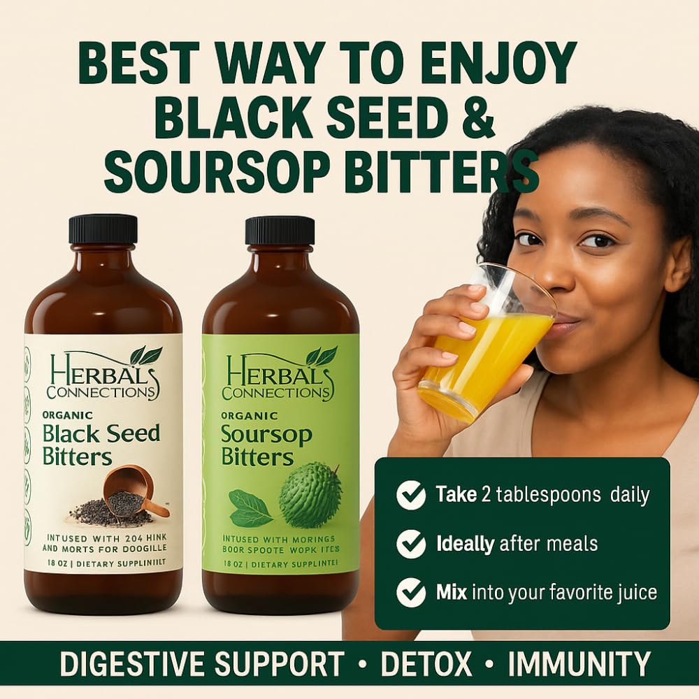 Herbal Connections Organic Soursop & Black Seed Bitters Bundle - 32 Fl Oz - image 5