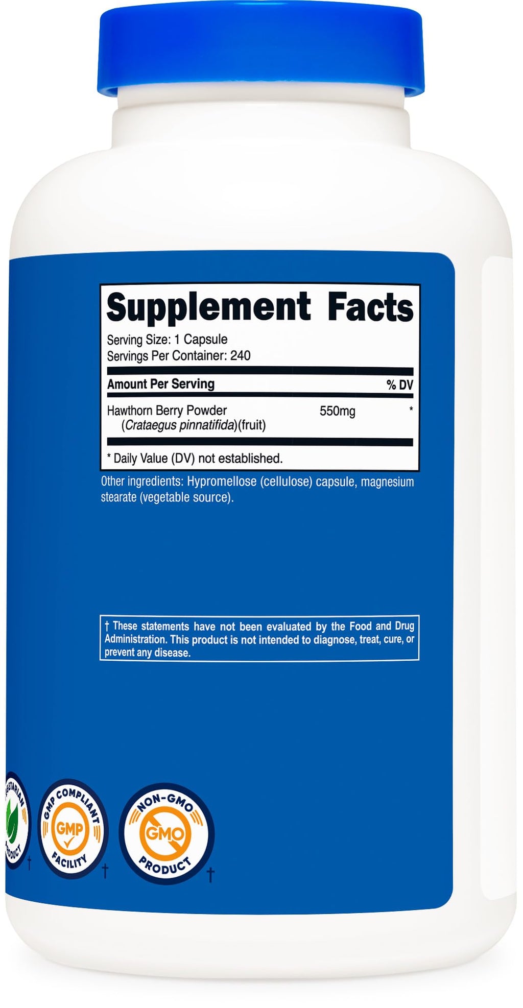 Nutricost Hawthorn Berry 550mg - 240 Vegetarian Capsules - image 5