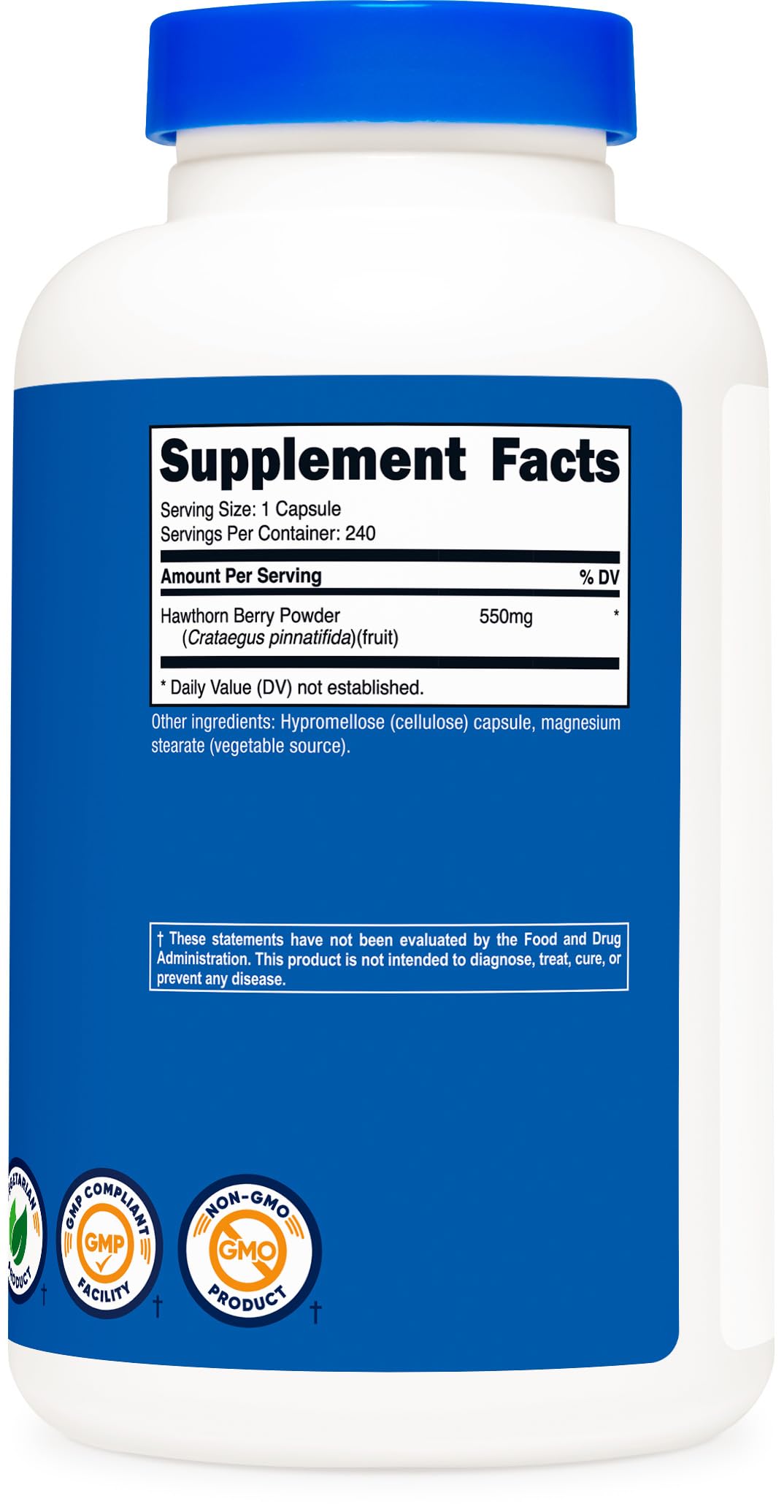 Nutricost Hawthorn Berry 550mg - 240 Vegetarian Capsules - image 5