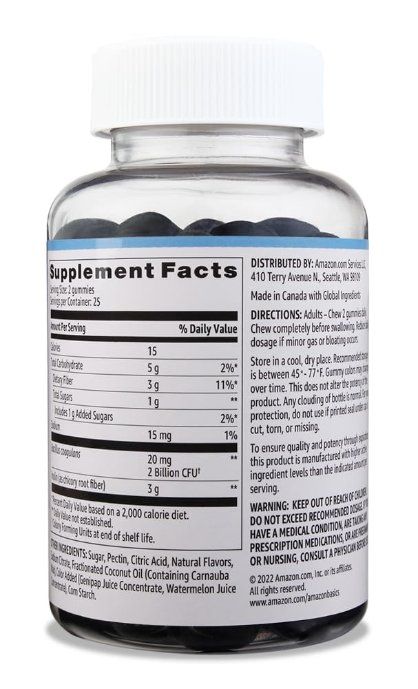 Amazon Basics Prebiotic & Probiotic Gummies 2 Billion CFU - 50 Count - image 2