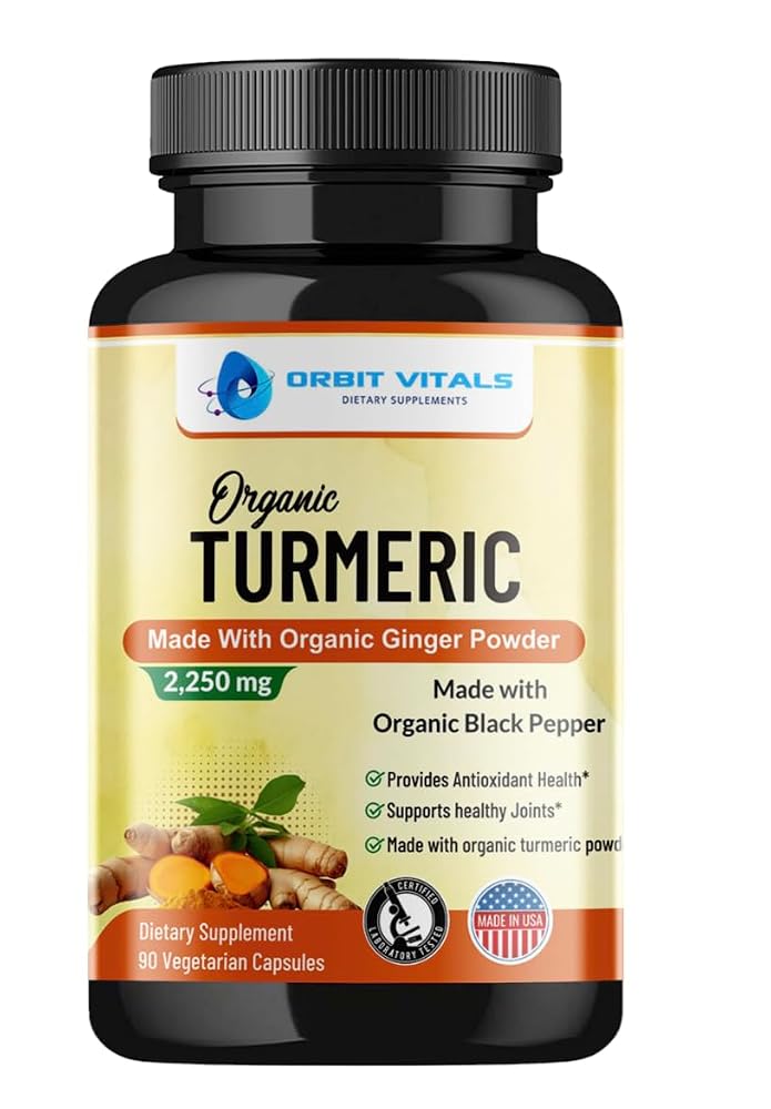 Orbit Vitals Turmeric Curcumin with Black Pepper & Ginger - 90 Capsules