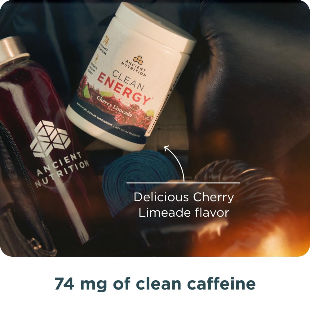 Ancient Nutrition Clean Energy Powder Cherry Limeade - 4.4 oz - image 4