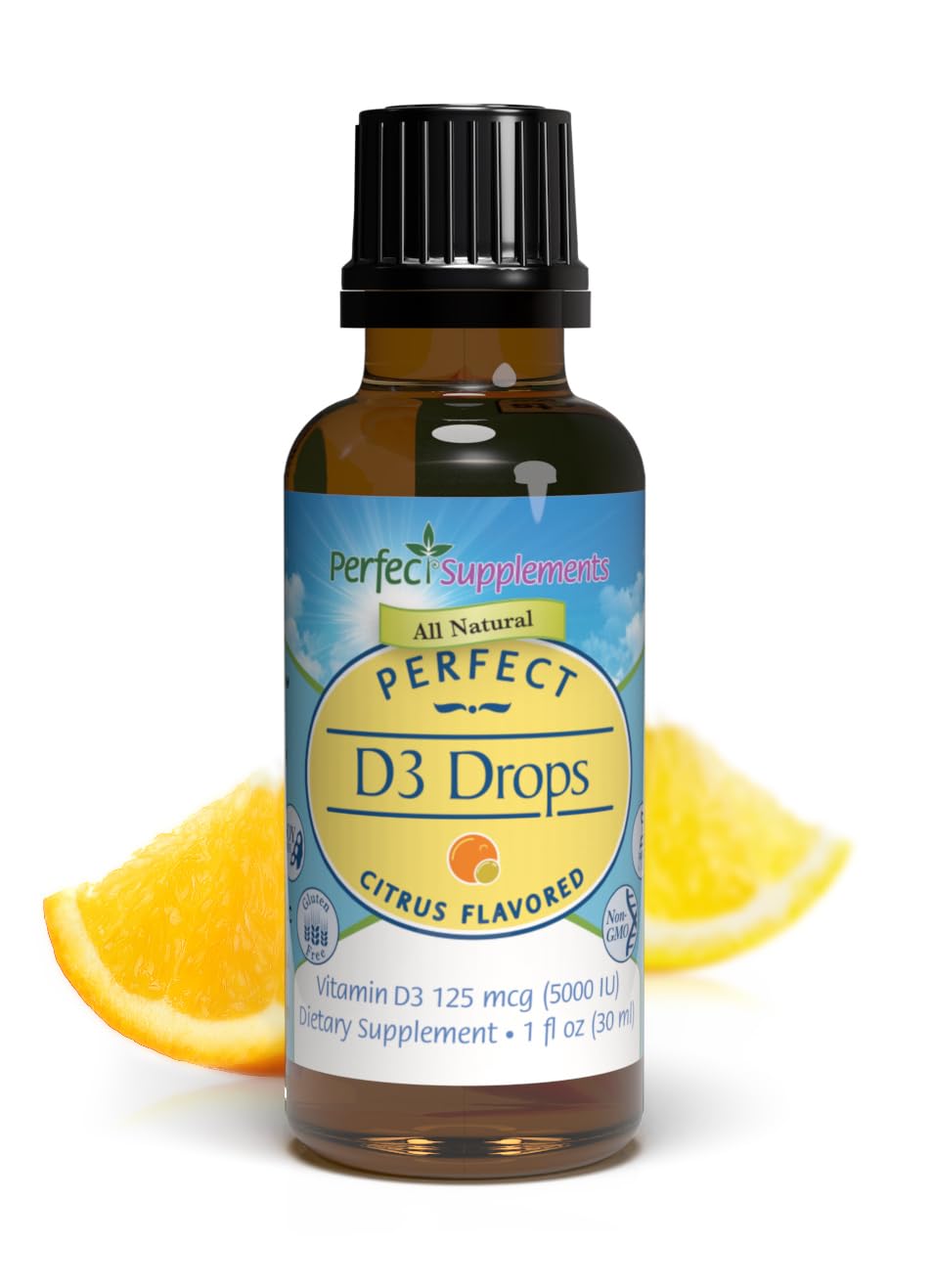 Perfect Supplements Vitamin D3 Drops - 60 fl oz