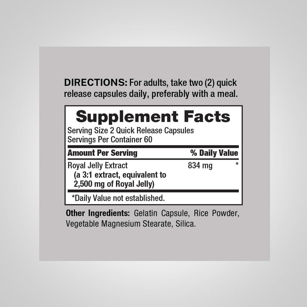 Piping Rock Royal Jelly Capsules - 120 Count - image 2