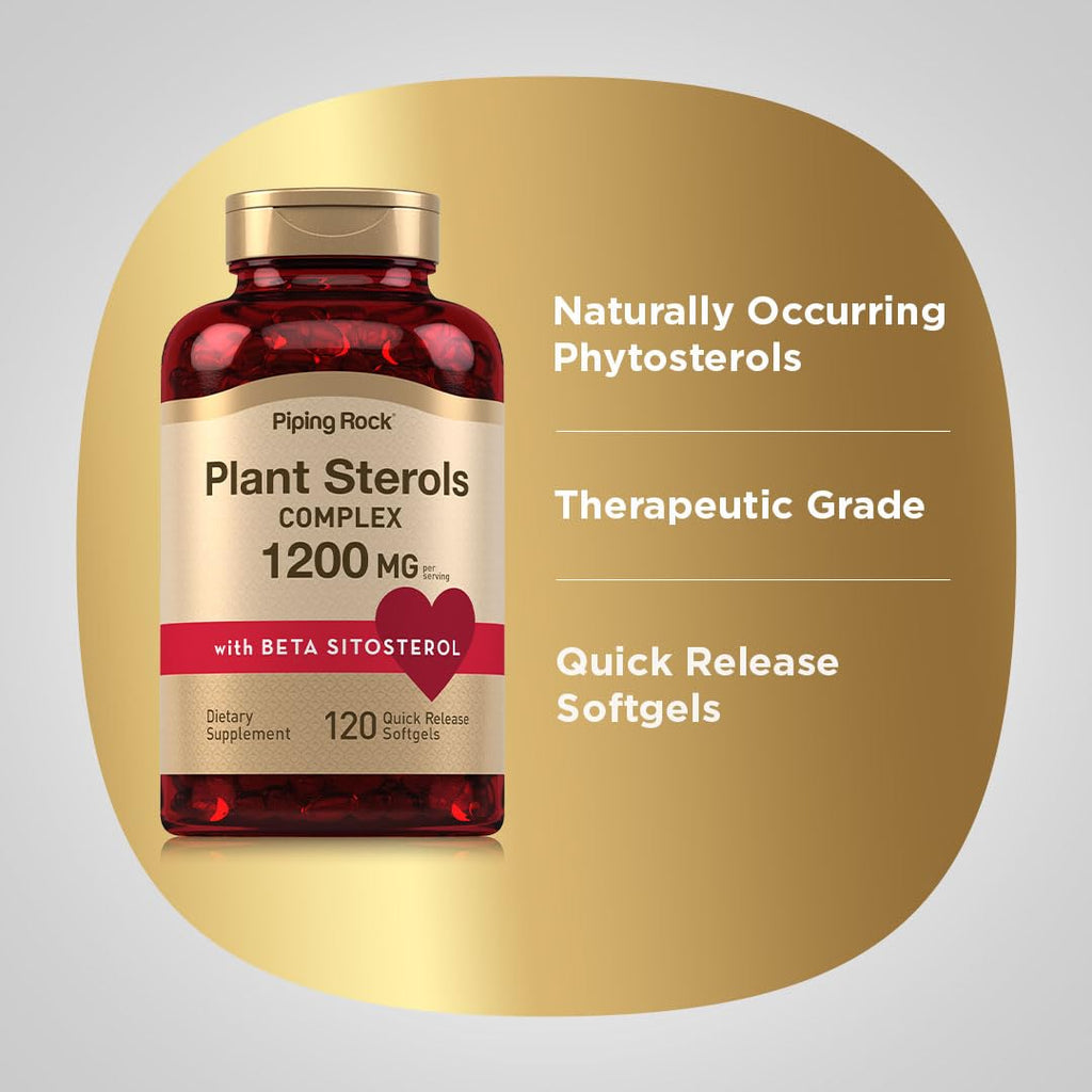 Piping Rock Plant Sterols Supplement 1200 mg - 120 Softgels - image 4