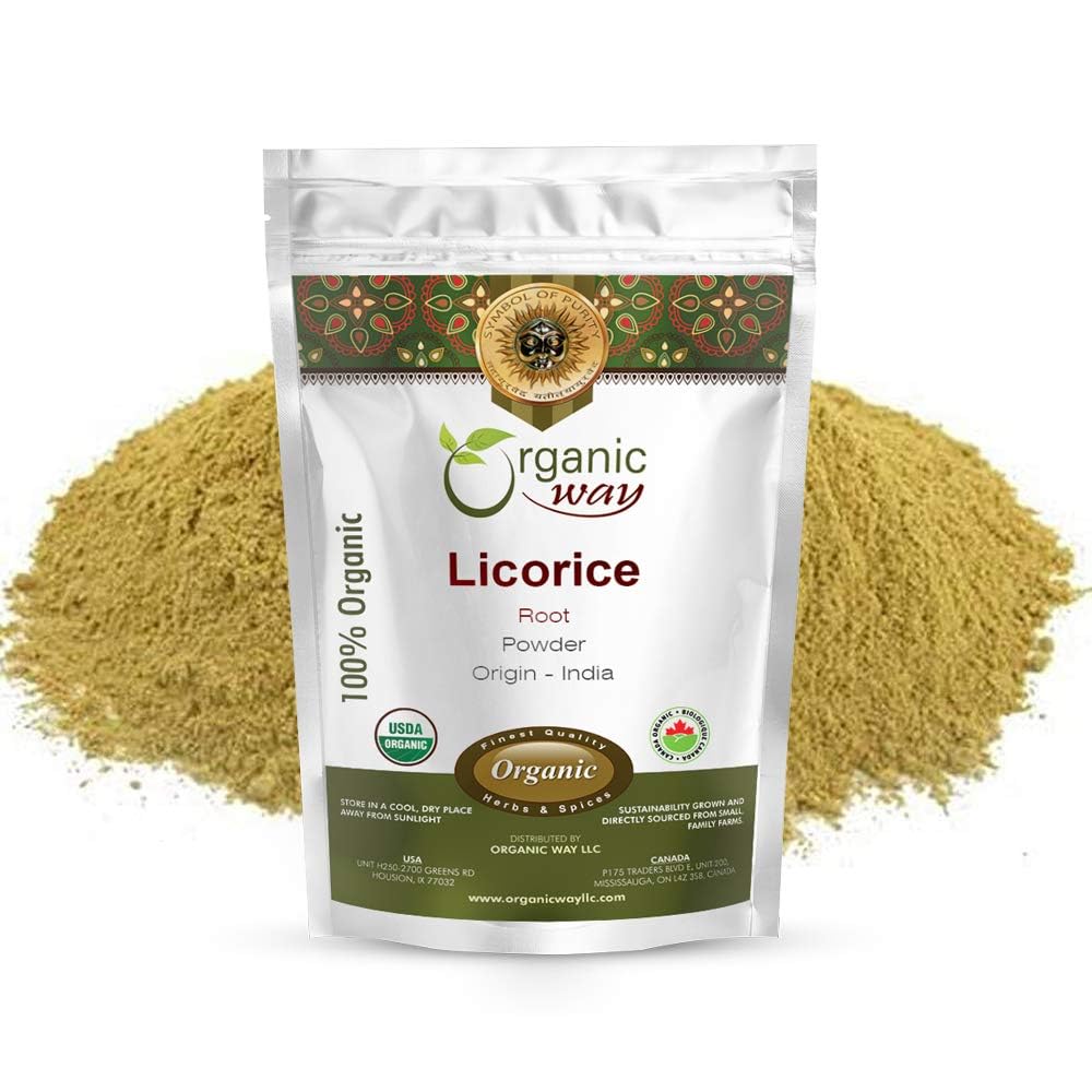 Organic Way Licorice Root Powder (Glycyrrhiza glabra) - Herbal Tea