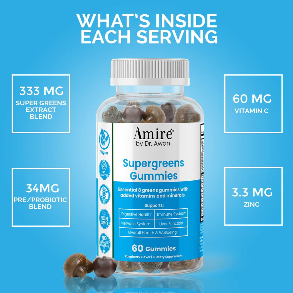 Amire Super Greens Essential Gummies Packs
