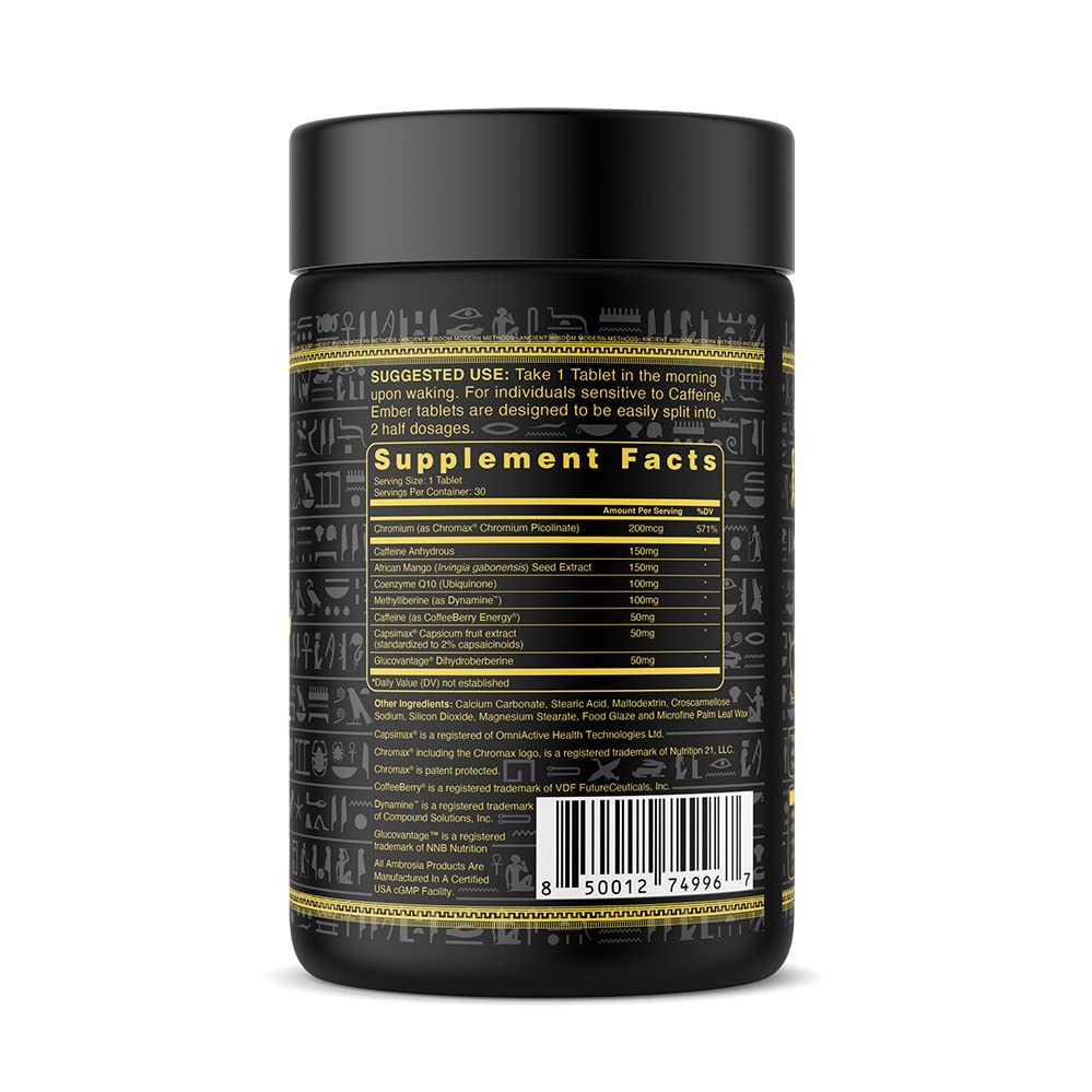 Ambrosia Ember Thermogenic Fat Burner Appetite Support - 30 Tablets - image 3