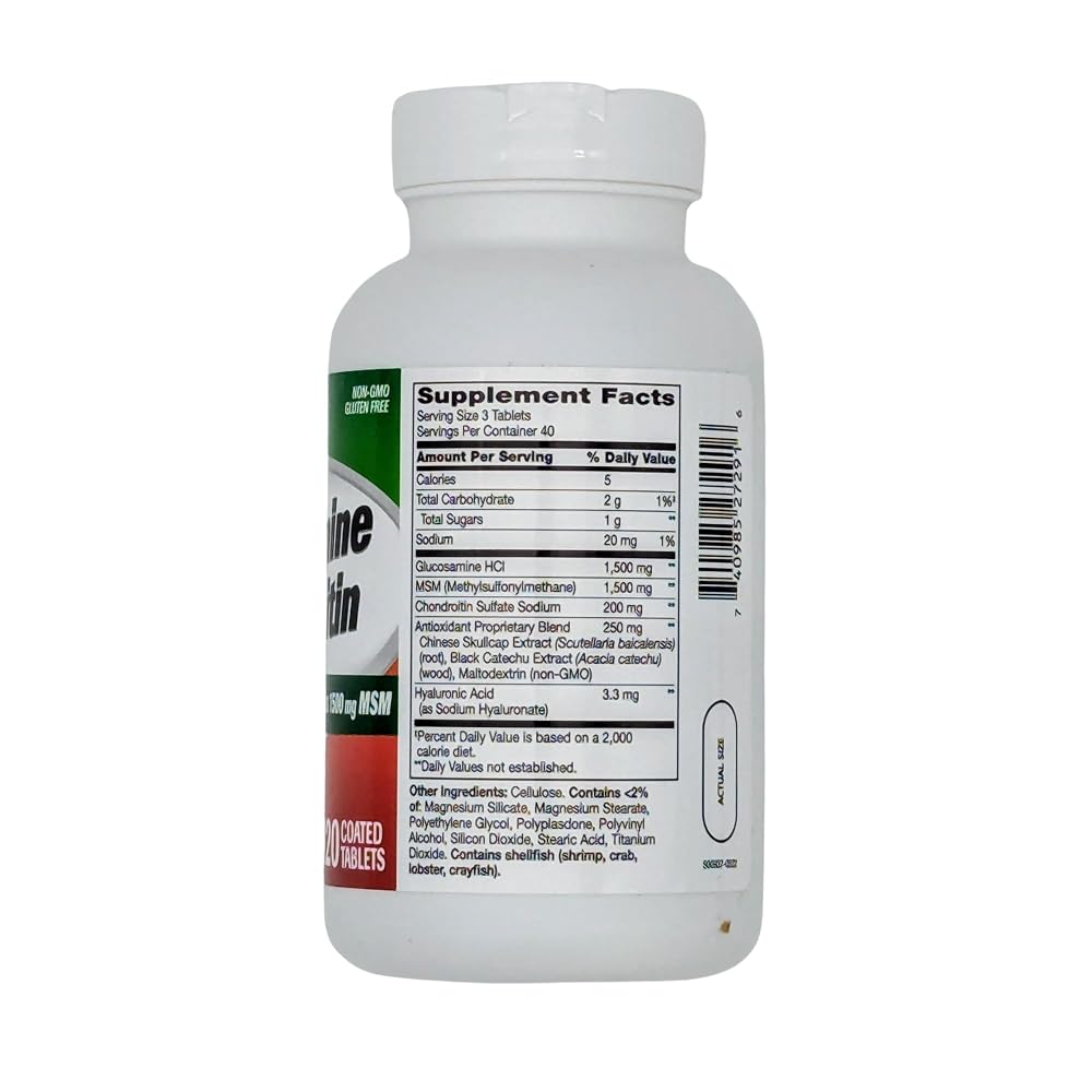 Amazon Pharmacy 21st Century Glucosamine Chondroitin Sulfates MSM Tablet - image 2