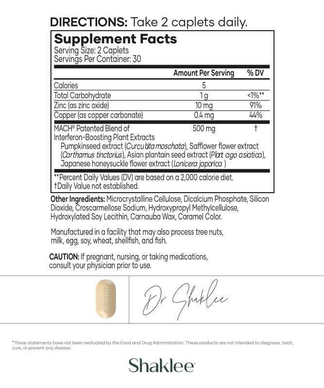 Shaklee NutriFeron Immune Support with Zinc - 60 Caplets - image 2