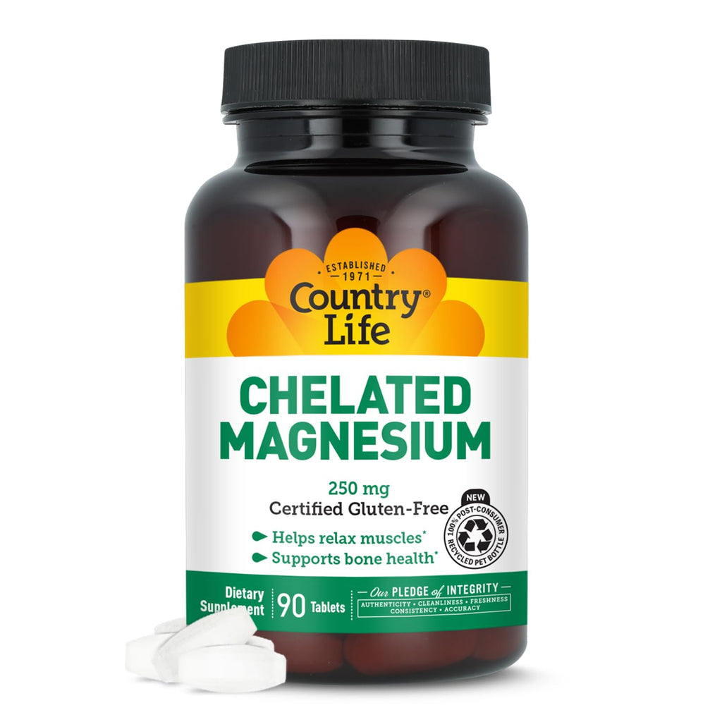 Country Life Chelated Magnesium 250 mg - 90 Tablets