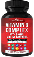Divine Bounty Vitamin B Complex All B Vitamins - 90 Capsules
