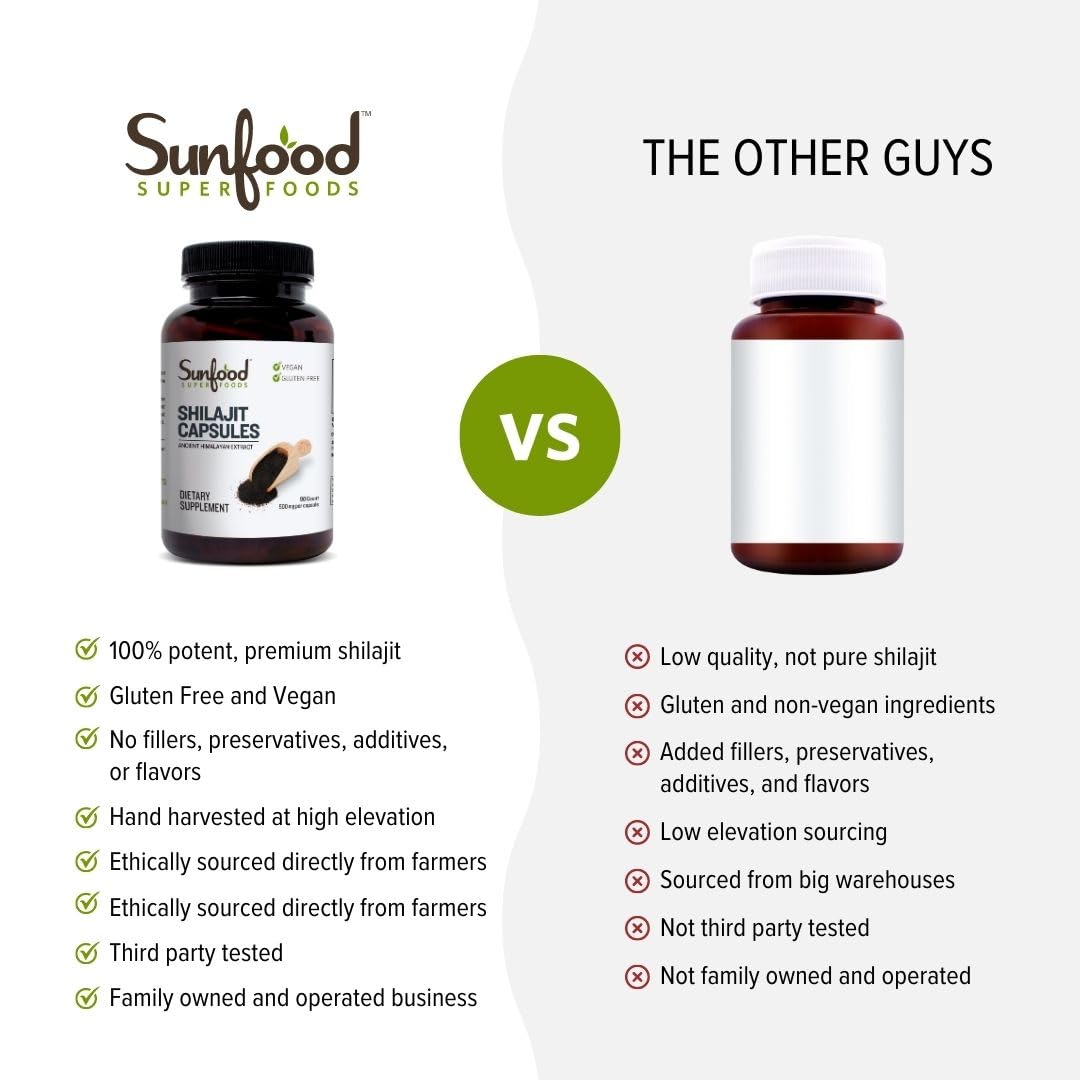 Sunfood Superfoods Raw Shilajit Capsules - 90 Capsules - image 3