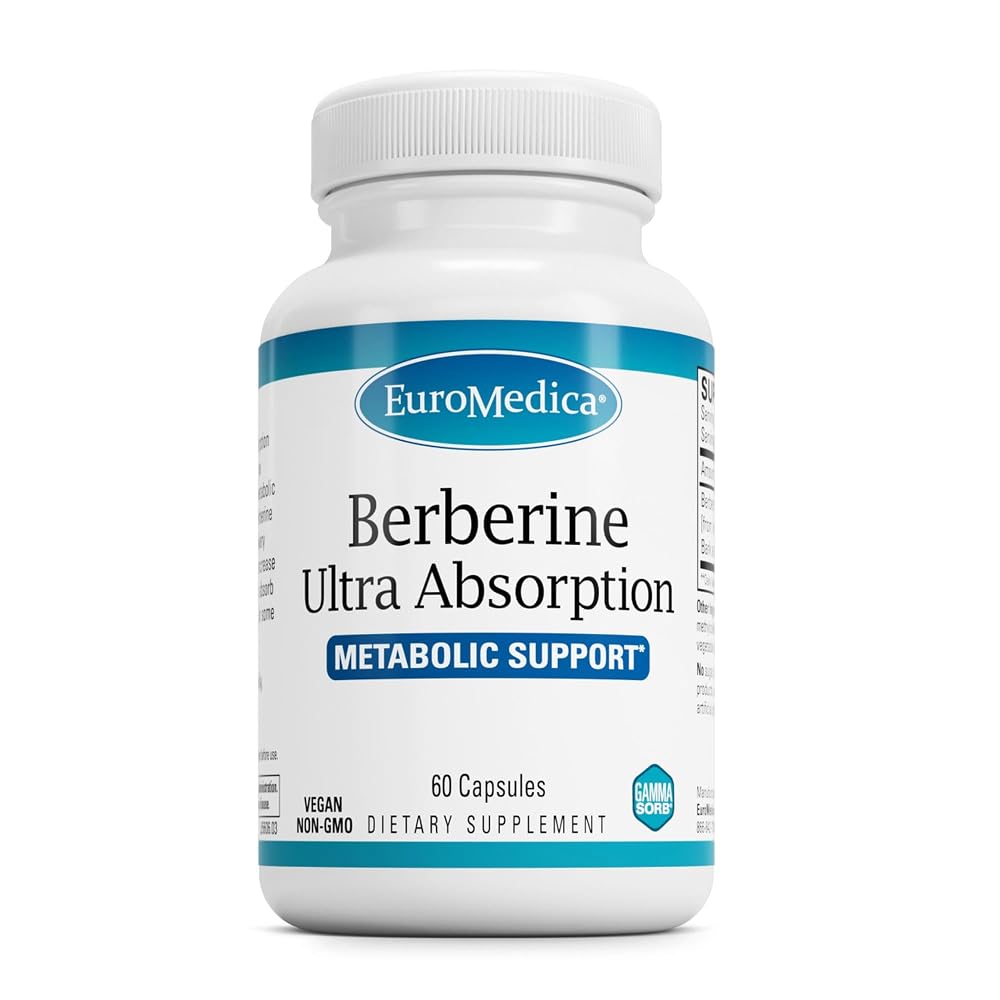 EuroMedica Ultra Absorption Berberine Metabolic Support - 60 Capsules
