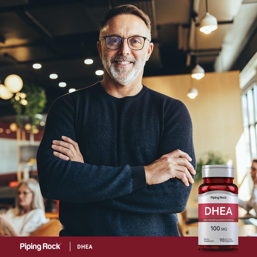Piping Rock DHEA Supplement 100mg - 90 Capsules - image 6