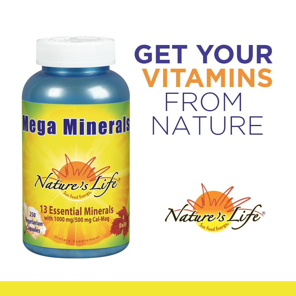 Nature's Life Mega Minerals Complex Multi Mineral - 250 Vegetarian Capsules - image 5