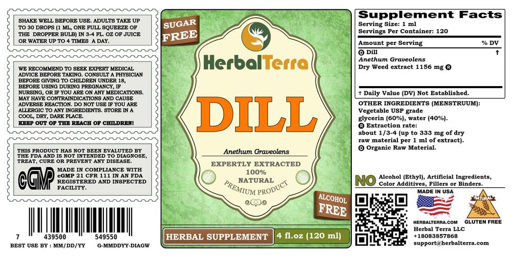 Herbal Terra LLC Dill (Anethum Graveolens) Tincture