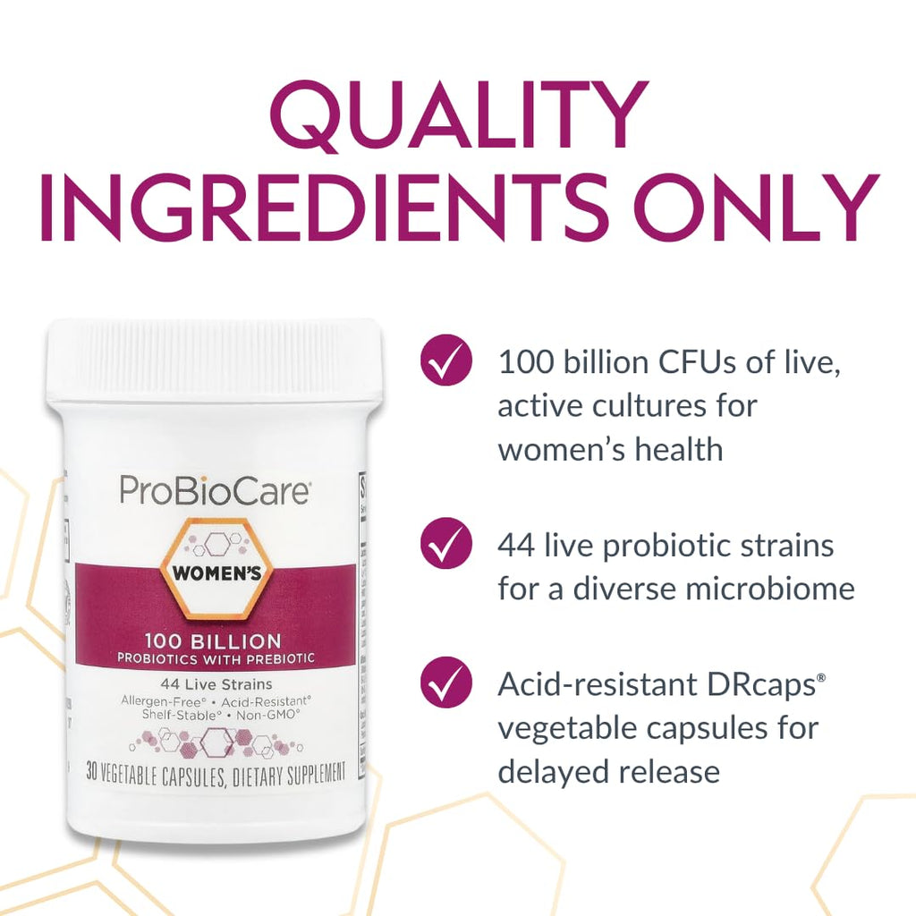 ProBioCare Probiotic for Women - 50 Billion CFUs - Supports Digestive
