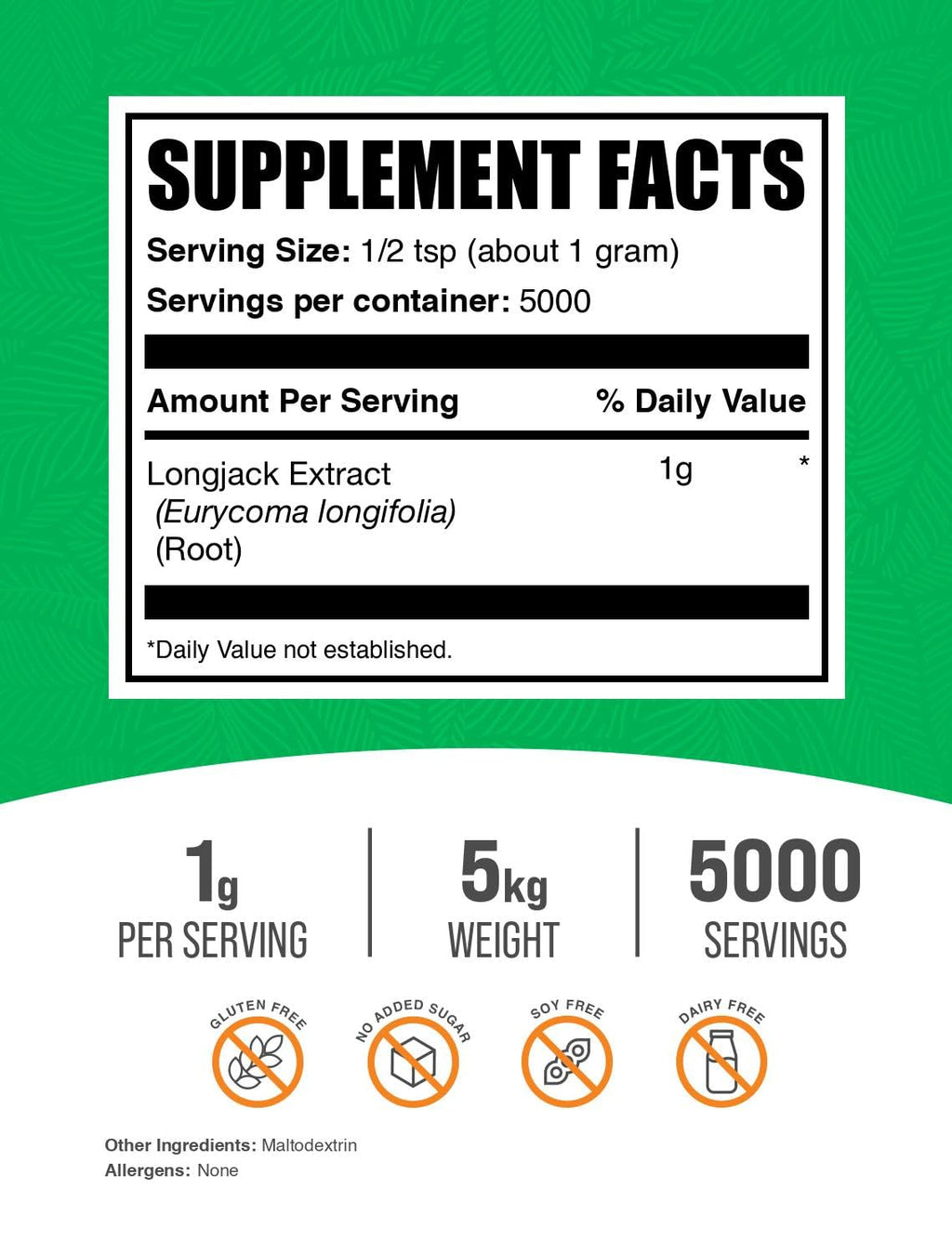 BulkSupplements.com Longjack Extract Powder, Tongkat Ali Extract