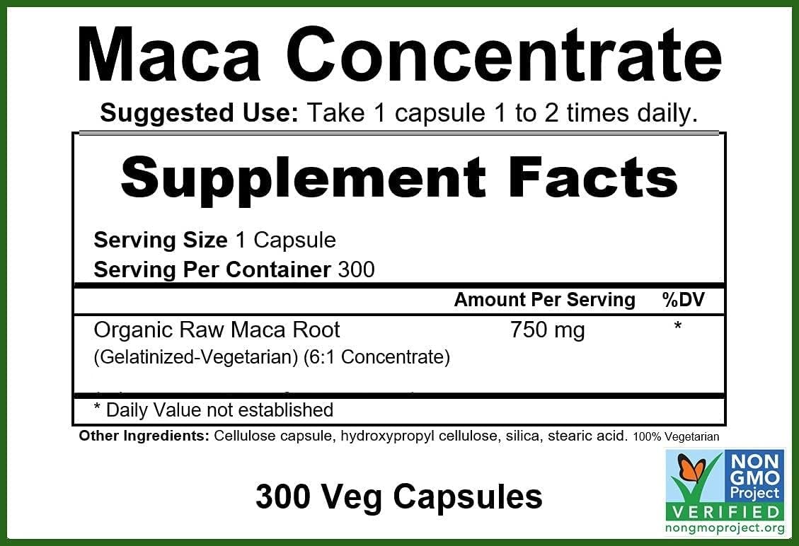 GreenPacks Organic Maca Root Concentrate Gelatinized - 300 Capsules - image 2