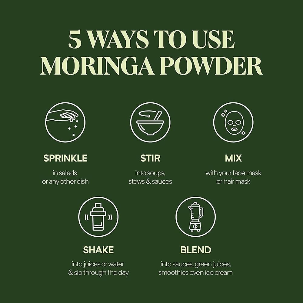 Generic Moringa Powder for Immunity, Skin & Hair - 450g - image 5