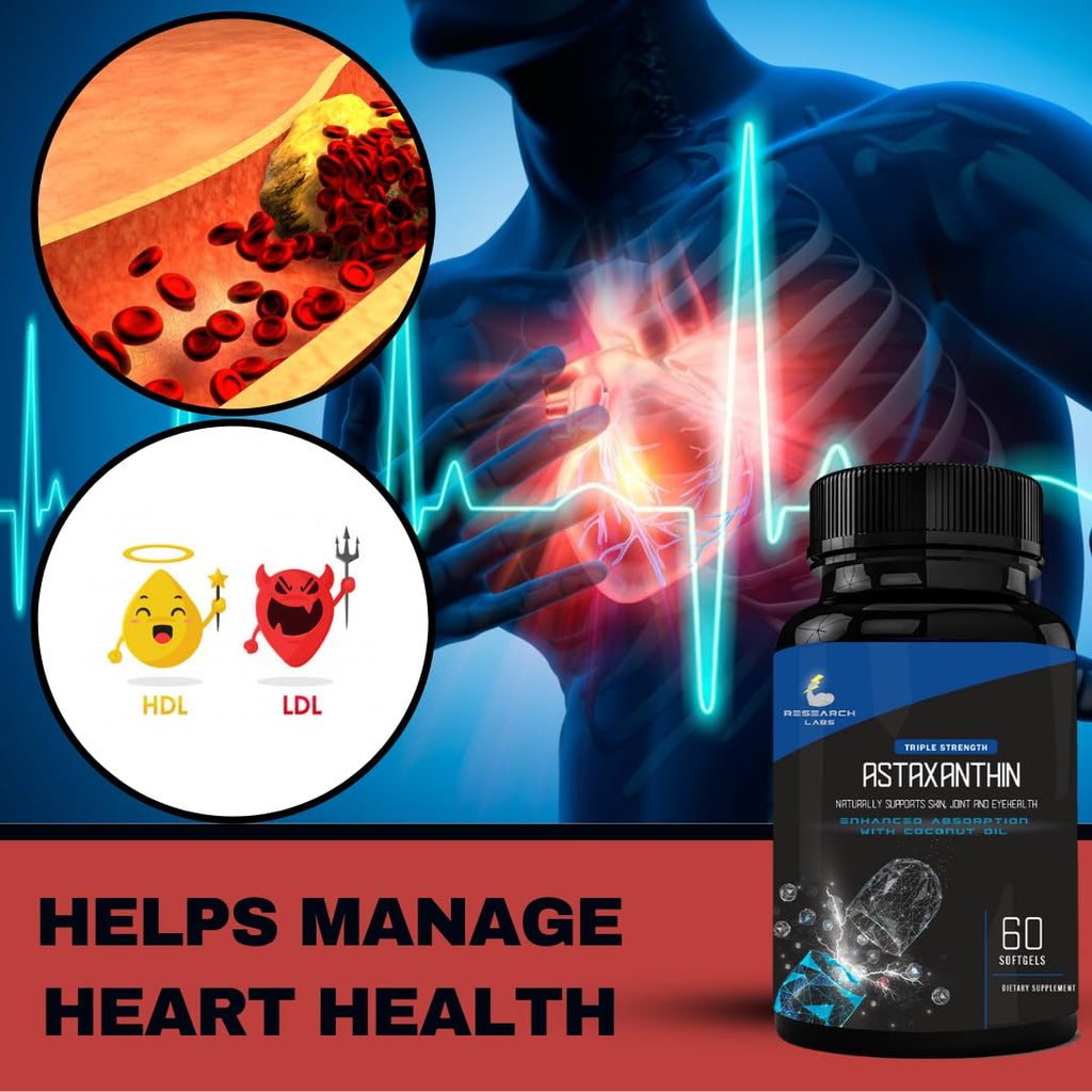 Research Labs Triple Strength Natural Astaxanthin 12mg - 120 Softgels - image 6
