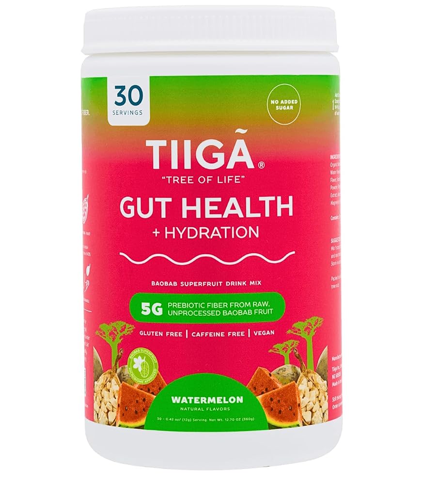 Tiiga Gut Health & Hydration Drink Mix Watermelon - 30 Servings