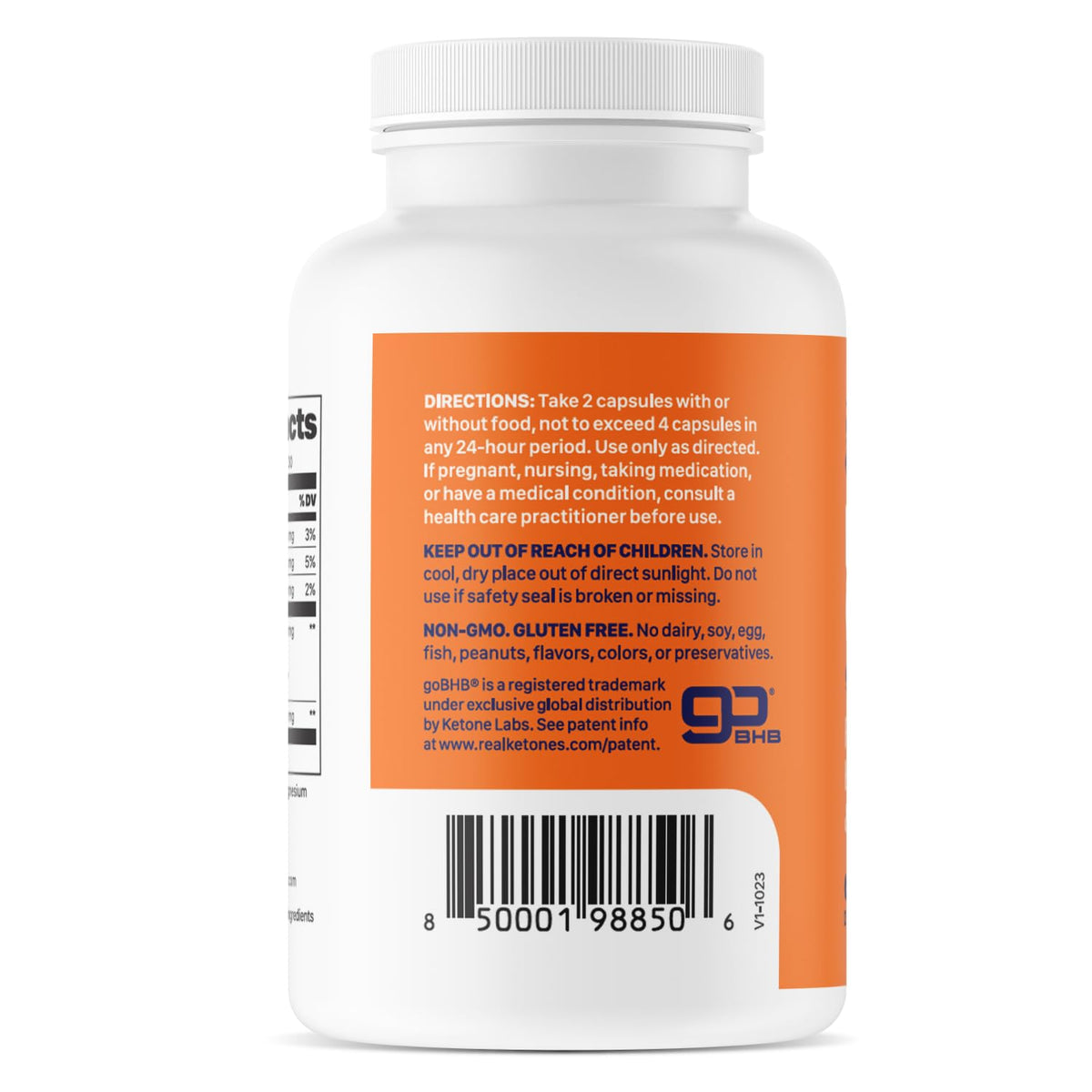Real Ketones Keto BHB Salts Capsules with Caffeine - 60 Count - image 2