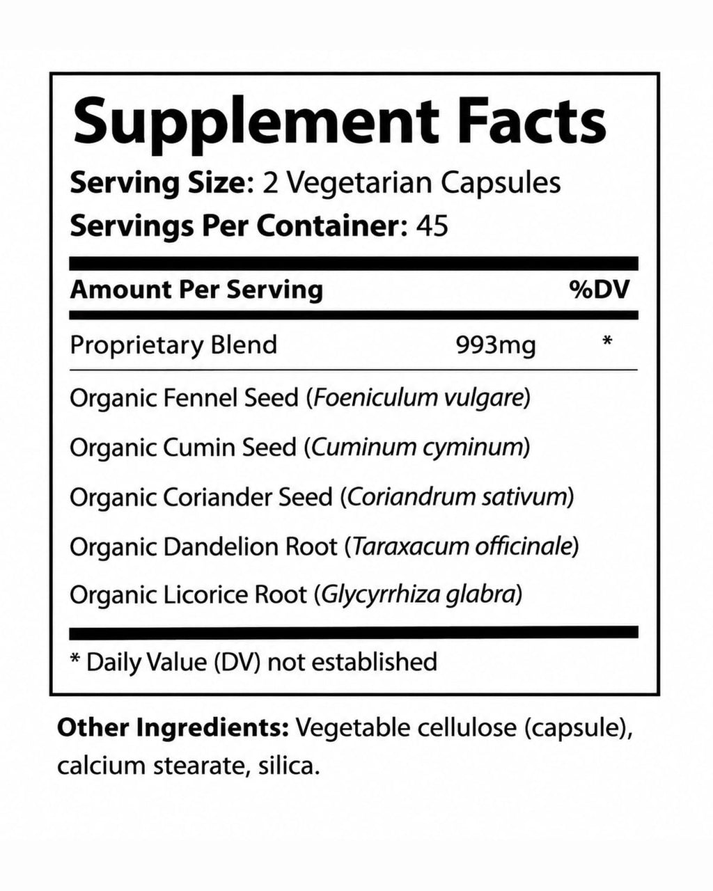 AyBo Pitta Digestive Supplement - 90 Vegetarian Capsules - image 4