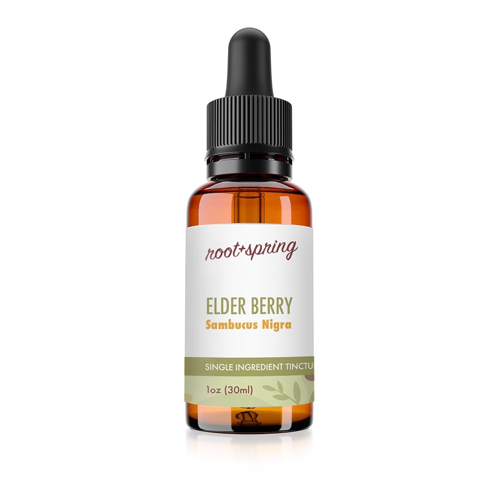 root + spring Elderberry Sambucus Nigra Herbal Tincture - 1 Fl Oz