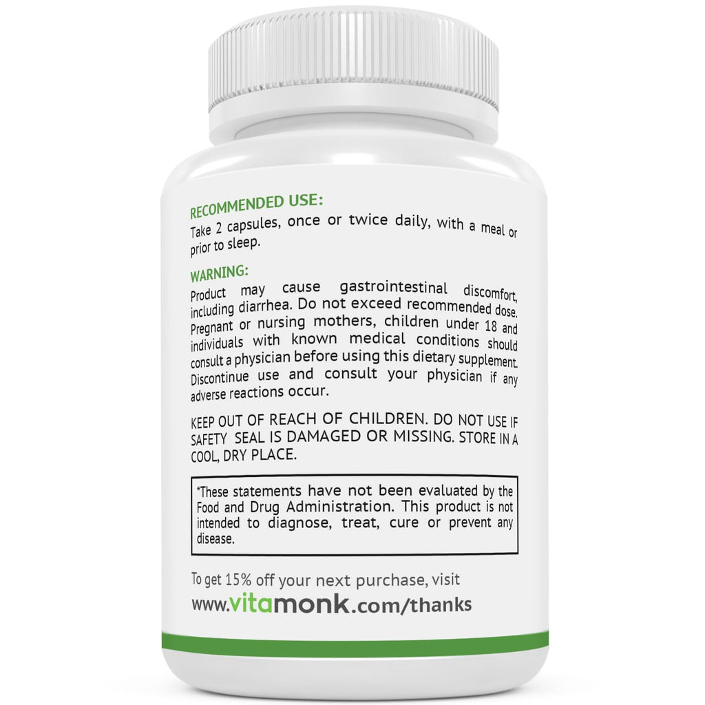 VitaMonk Magnesium Complex Glycinate Malate Taurate Orotate - 60 Capsules - image 7