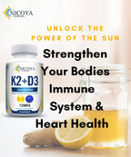 Nicoya Nutrition Vitamin K2 D3 5000 IU Supplement - 60 Softgels - image 6