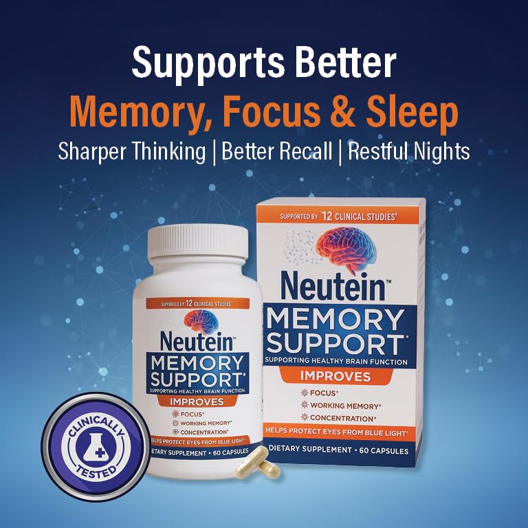 Neutein Brain Supplements for Memory and Focus - 60 Capsules - image 2