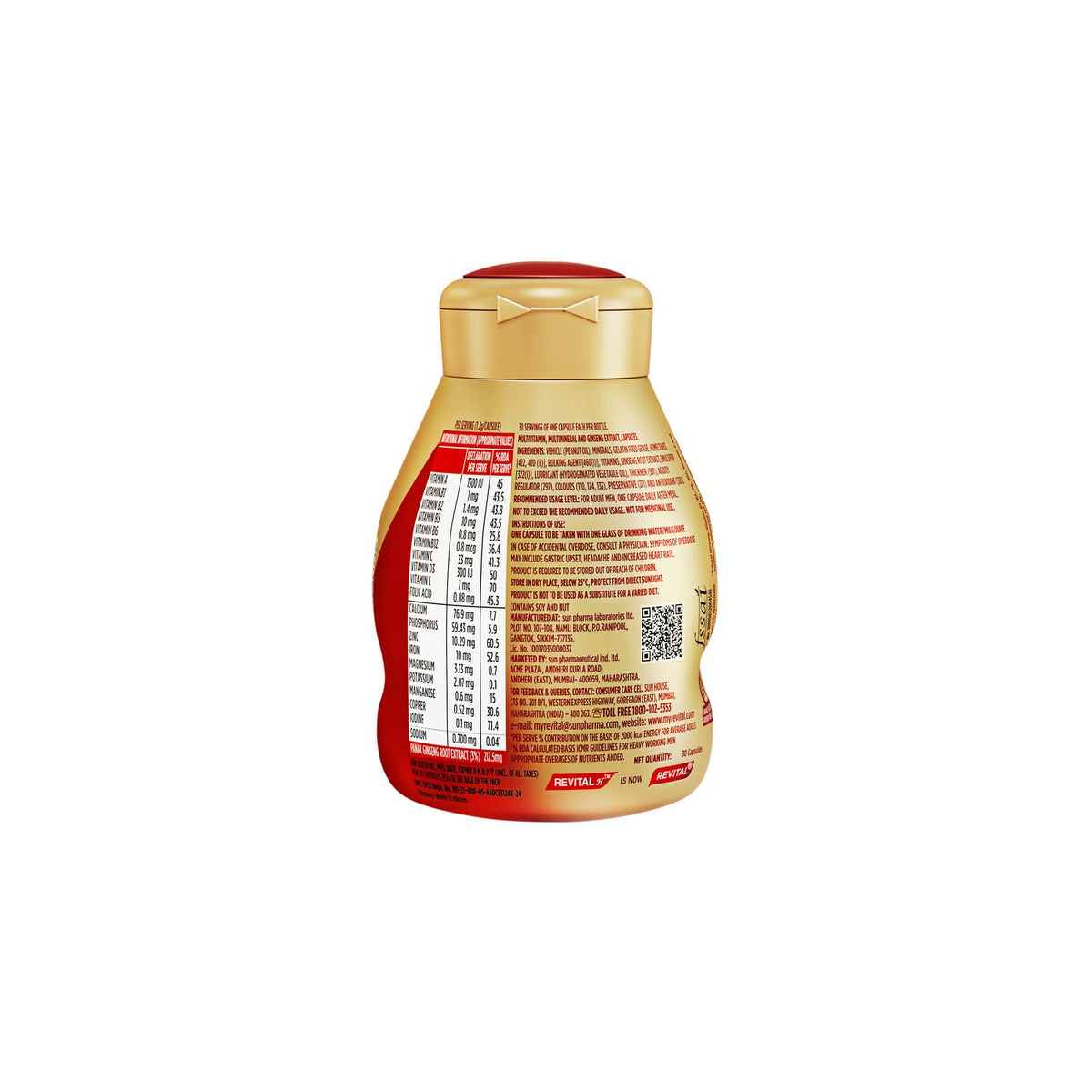 Revital H Men Multivitamin with Calcium, Zinc & Ginseng - 30 Capsules - image 2