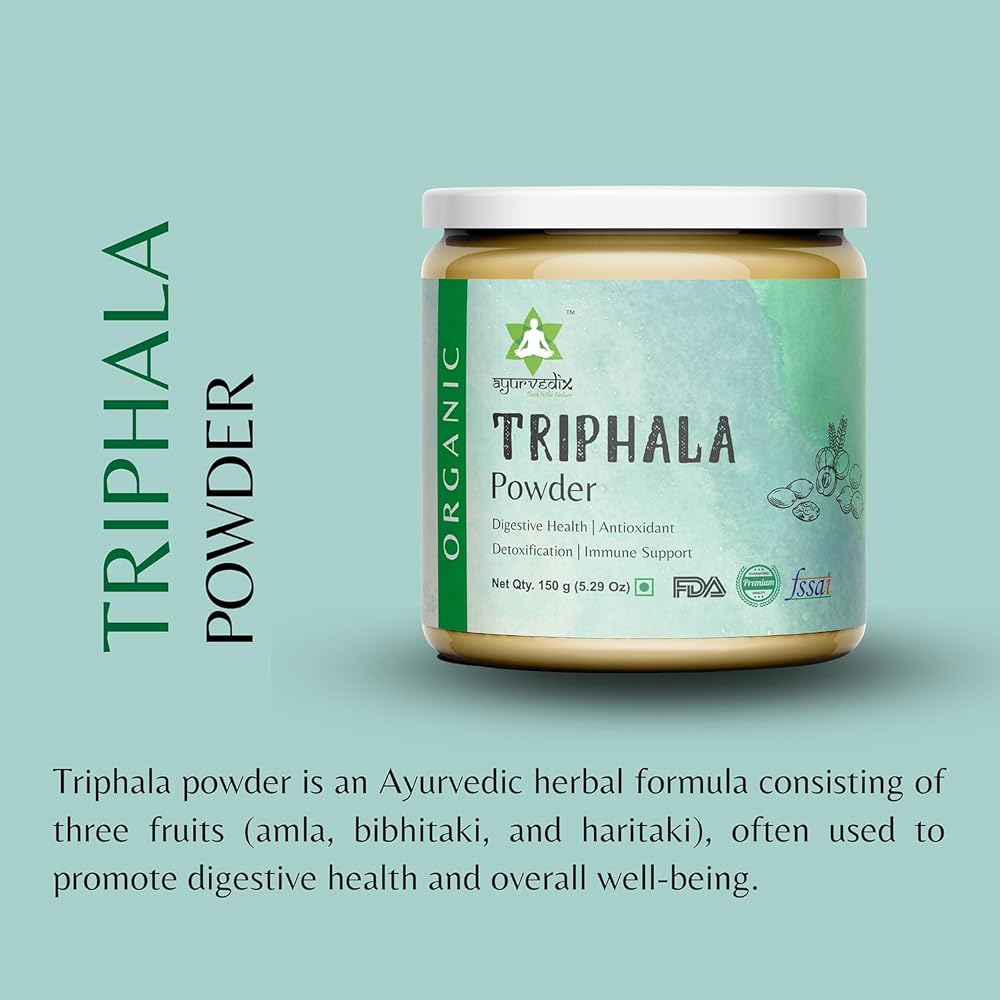 ayurvedix Organic Triphala Powder Herbal Supplement - 150g - image 3