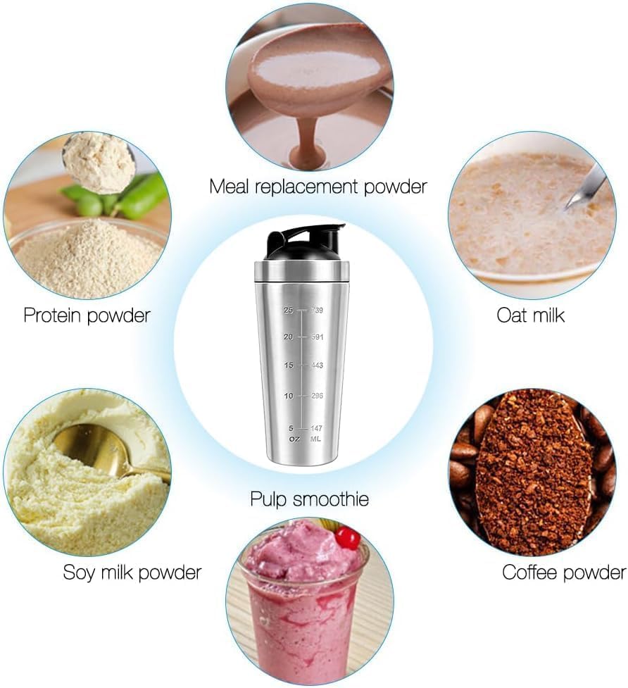 Rppiup Stainless Steel Protein Shaker Bottle 750ml - 1 Count - image 5